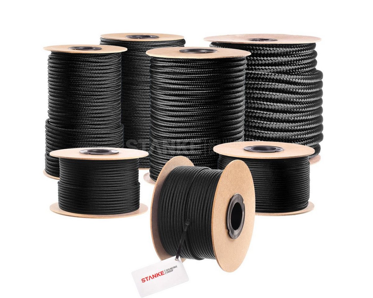 STANKE Seil Polypropylenseil 3mm - 1m Schwarz Tomaten Schnur, Campingleine, Wetterfeste Schnur für Drachen, UV-beständig Outdoor Seil Bild 3