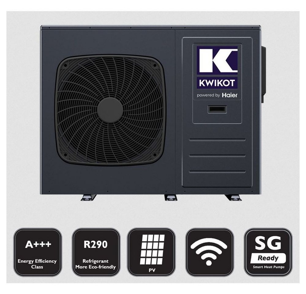 Haier Luft-Wasser-Wärmepumpe Kwikot by Haier 8 kW Monoblock-Wärmepumpe R290 A+++ KAWM08-Nd2(GN) Bild 3