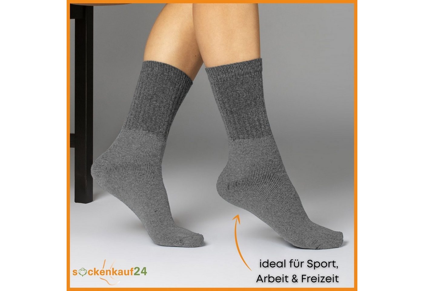 sockenkauf24 Tennissocken 10, 20, 30 Paar Sportsocken Arbeitssocken Herren & Damen (Gemischt, 10-Paar, 43-46) Socken Baumwolle 10100
