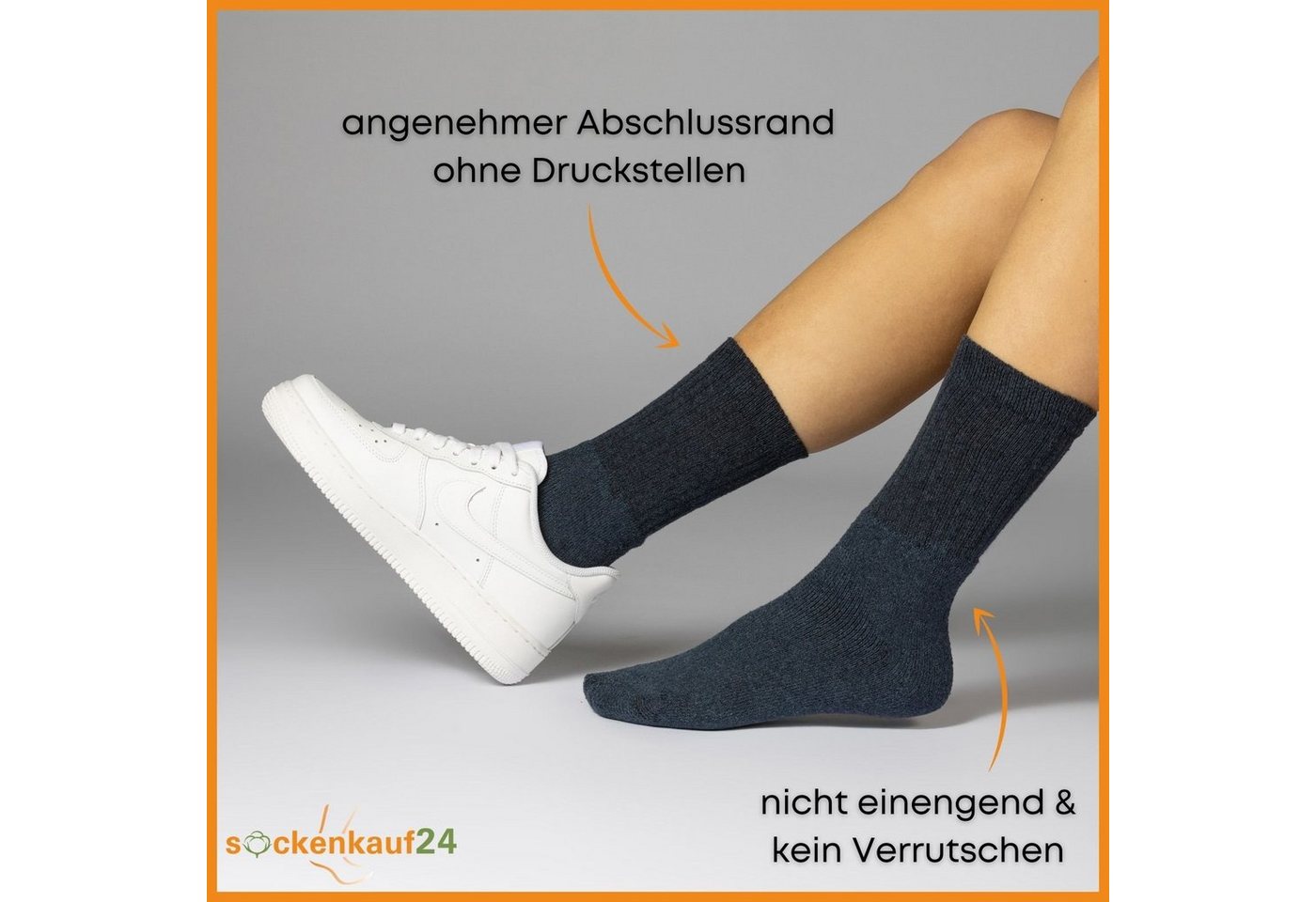 sockenkauf24 Tennissocken 10, 20, 30 Paar Sportsocken Arbeitssocken Herren & Damen (Gemischt, 10-Paar, 43-46) Socken Baumwolle 10100 Bild 4