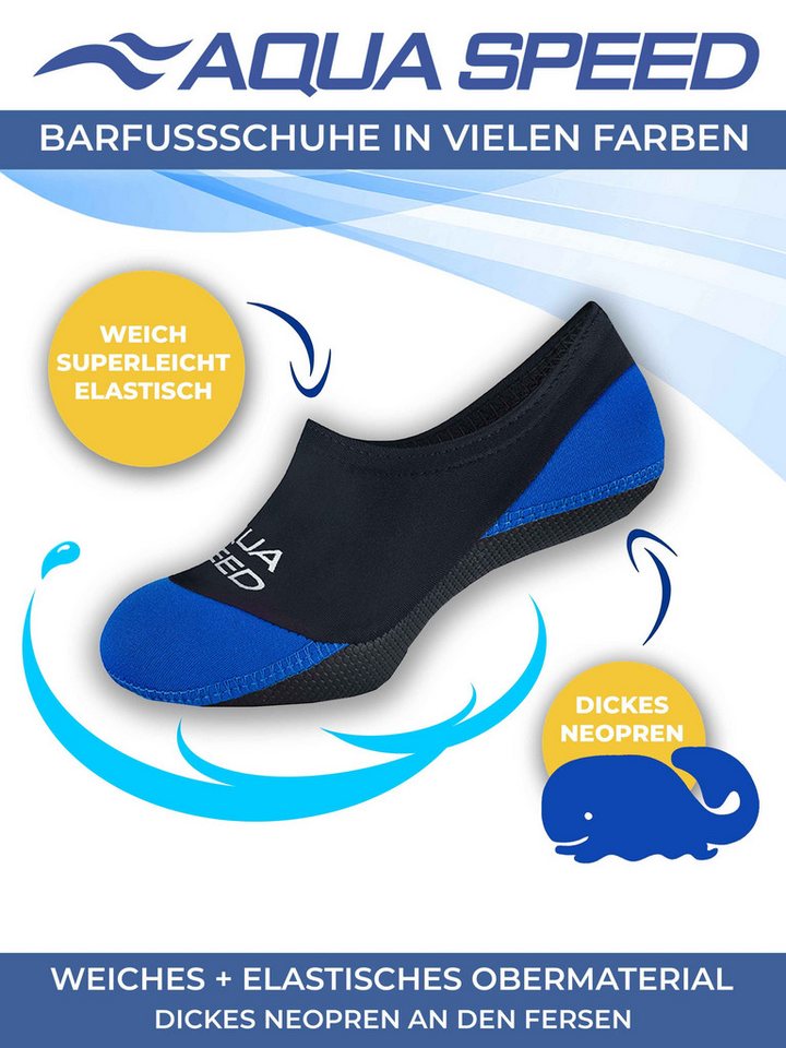 Aqua Speed Neopren-Wassersocken Kinder 30/31 – Wärmend & schnelltrocknend Wasserschuh (Leichte Wassersocken – komfortabel & wasserabweisend, Neopren Wassersocken Schwimmaccessoires) Kinder-Wassersocken in Blau – Perfekt für Pool & Wasserspaß Bild 4