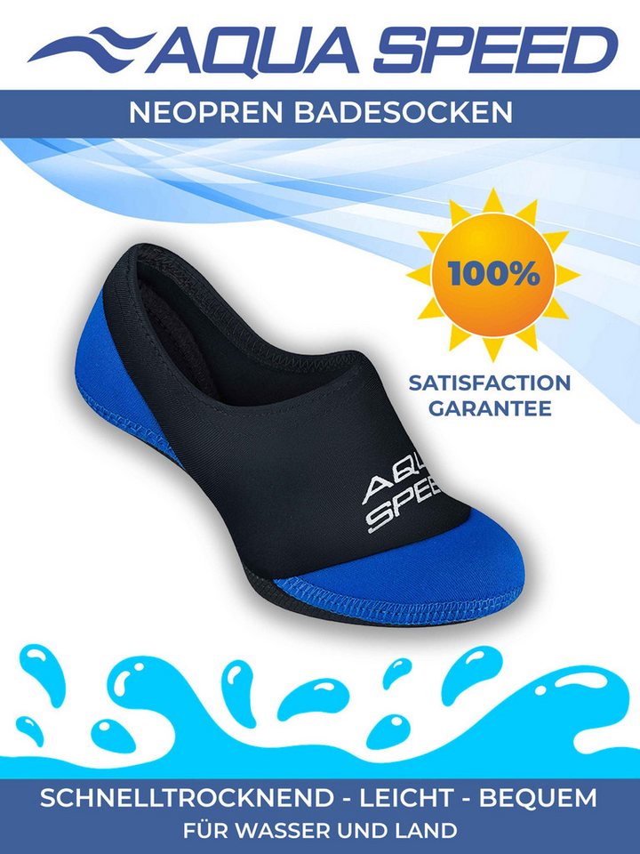 Aqua Speed Neopren-Wassersocken Kinder 30/31 – Wärmend & schnelltrocknend Wasserschuh (Leichte Wassersocken – komfortabel & wasserabweisend, Neopren Wassersocken Schwimmaccessoires) Kinder-Wassersocken in Blau – Perfekt für Pool & Wasserspaß Bild 5