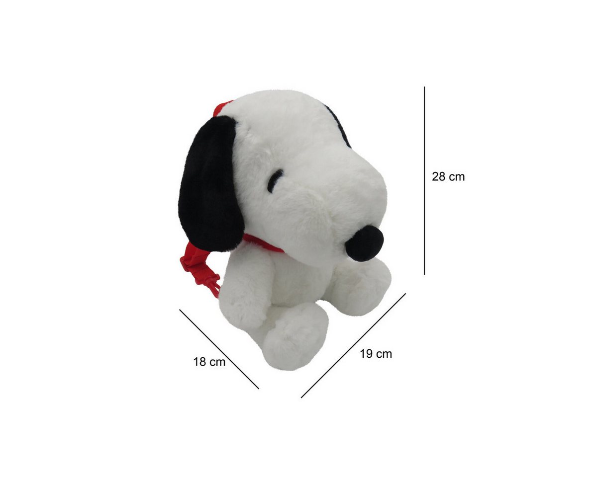 Snoopy Rucksack Kinder Plüsch Tasche Kuschelrucksack für Kindergarten 28 cm Bild 2