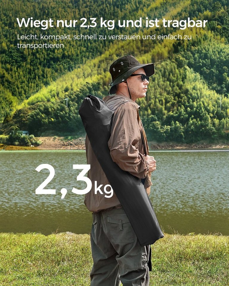 SONGMICS Campingstuhl Klappstuhl für Outdoor, Angelstuhl mit Armlehnen und Getränkehalter, 2er Set, tragbar, klappbar, bis 120 kg belastbar, für Camping, Garten Bild 2
