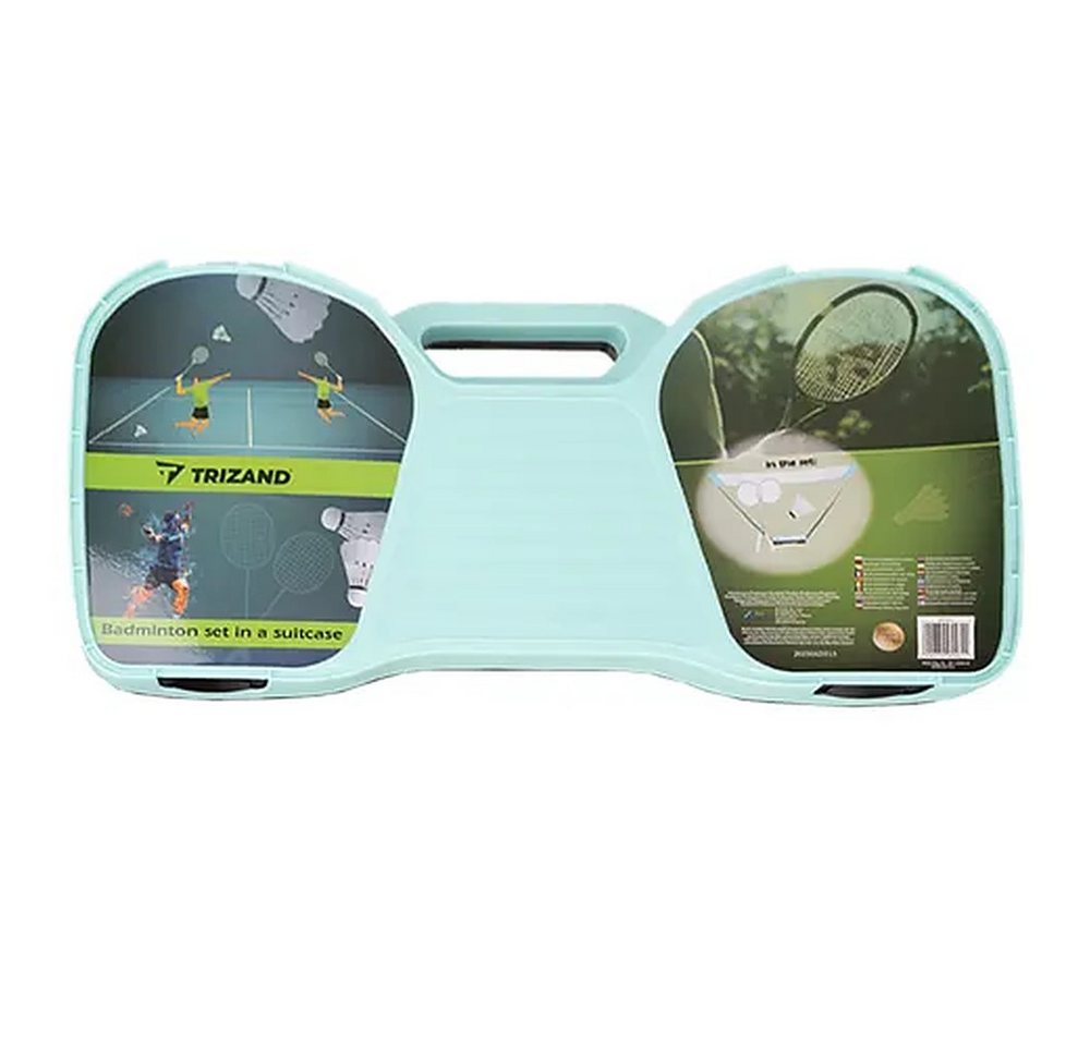 Trizand Badmintonschläger Federballset Gartenspiel Freizeitset, (Spar-Set, 2-tlg., 285 x 155 cm komplett), Set mit Netz, Koffer, Aluschläger, 285 cm