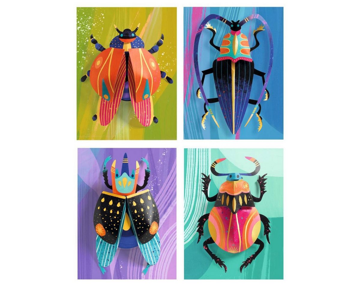 DJECO Kreativset Papierkunst 3D: Käfer Kreativset für Kinder