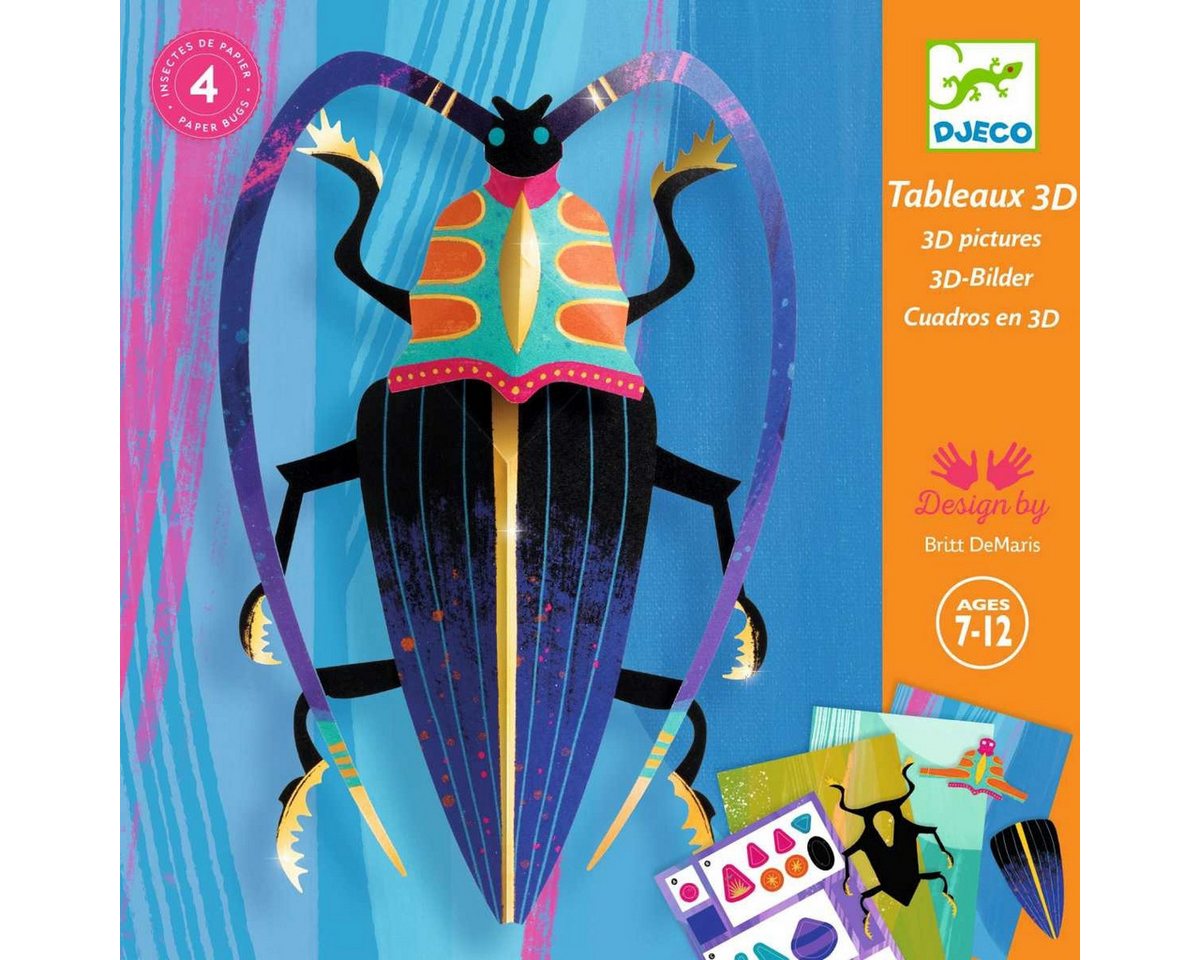 DJECO Kreativset Papierkunst 3D: Käfer Kreativset für Kinder Bild 3