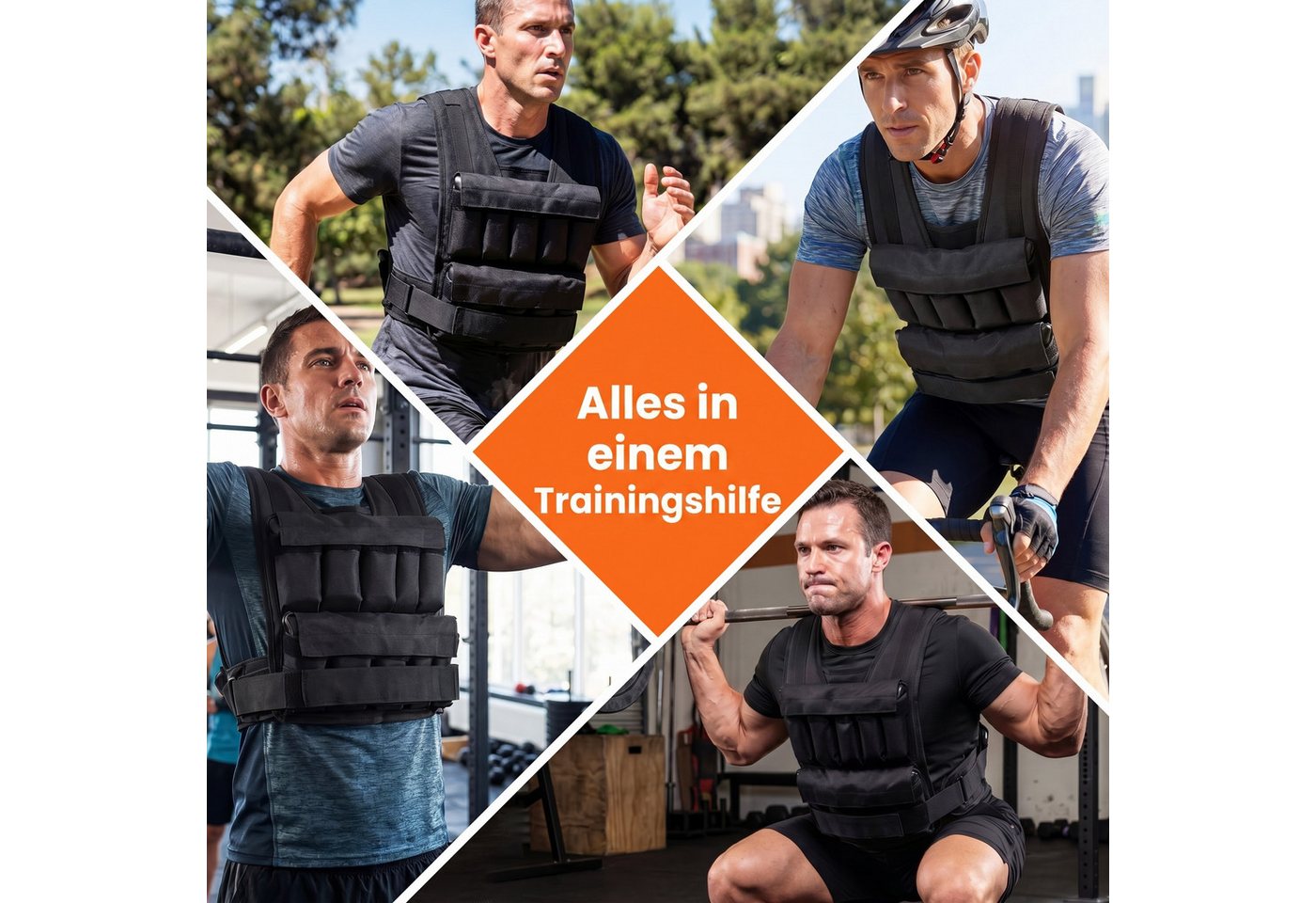 COSTWAY Gewichtsweste, 20/30 kg, Fitnessweste für Krafttraining Bild 5