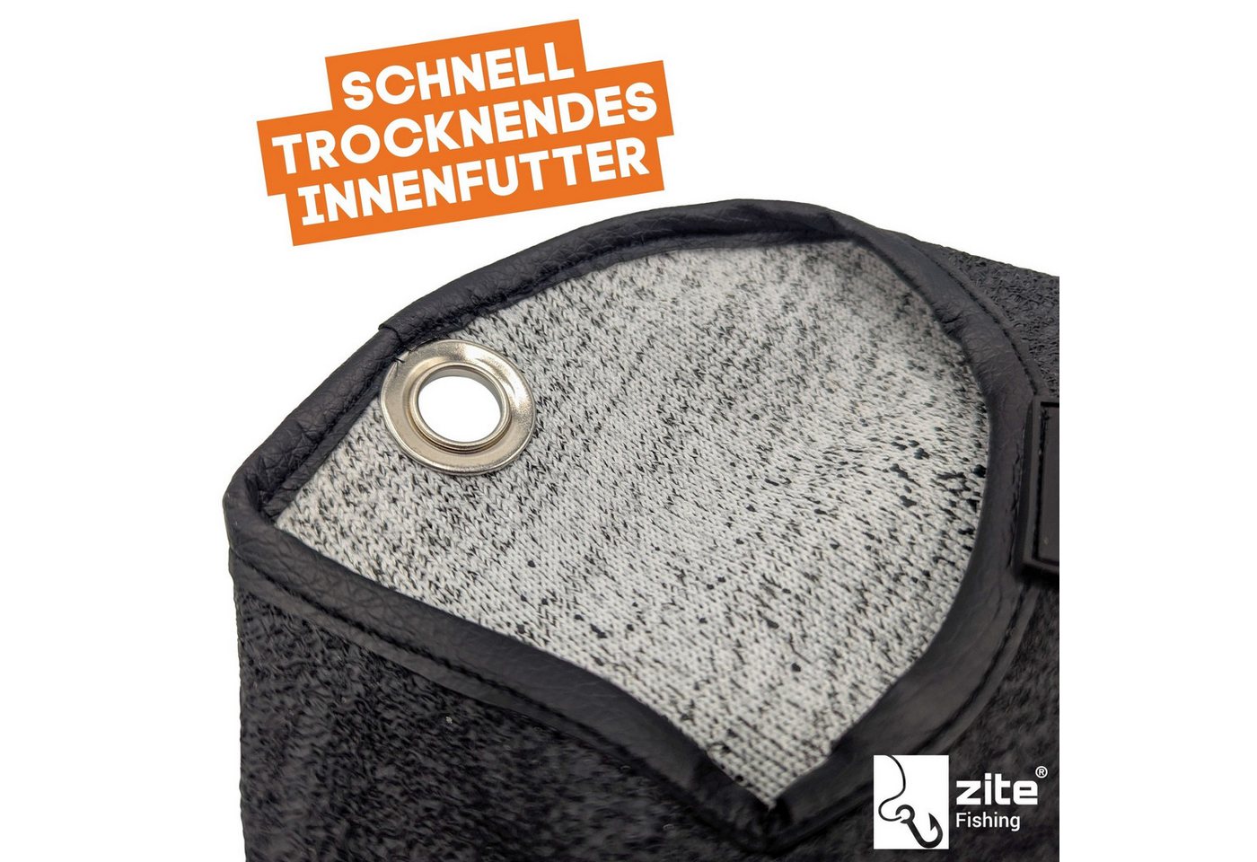 Zite Angelhandschuhe Landehandschuhe 2 Gr. mit Magnet-Karabiner Rutschhemmend & Robust Bild 4