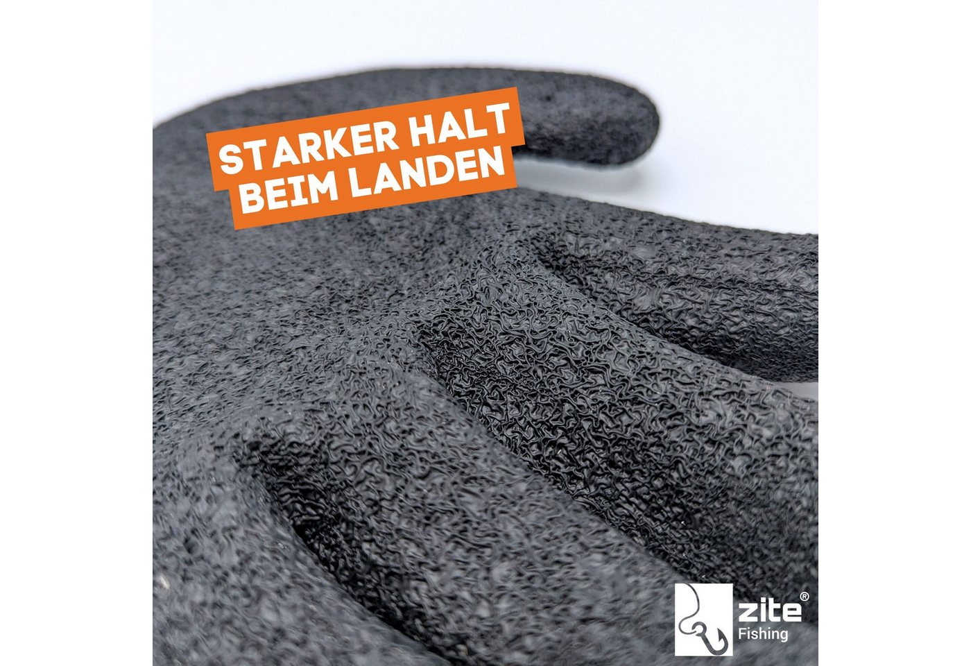 Zite Angelhandschuhe Landehandschuhe 2 Gr. mit Magnet-Karabiner Rutschhemmend & Robust Bild 5