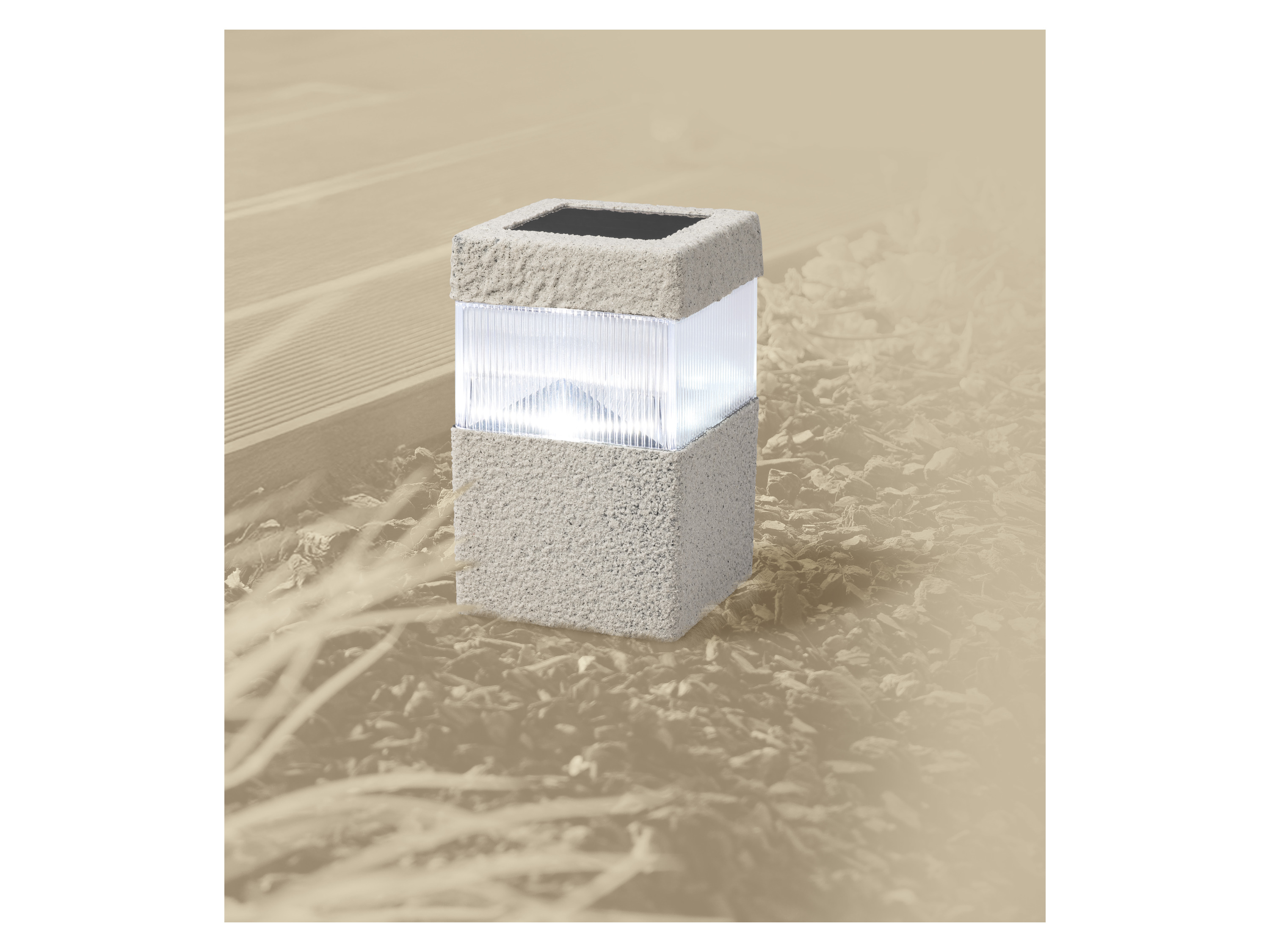 LIVARNO® LED-Solarleuchte (Rechteckig, Sand) Bild 3