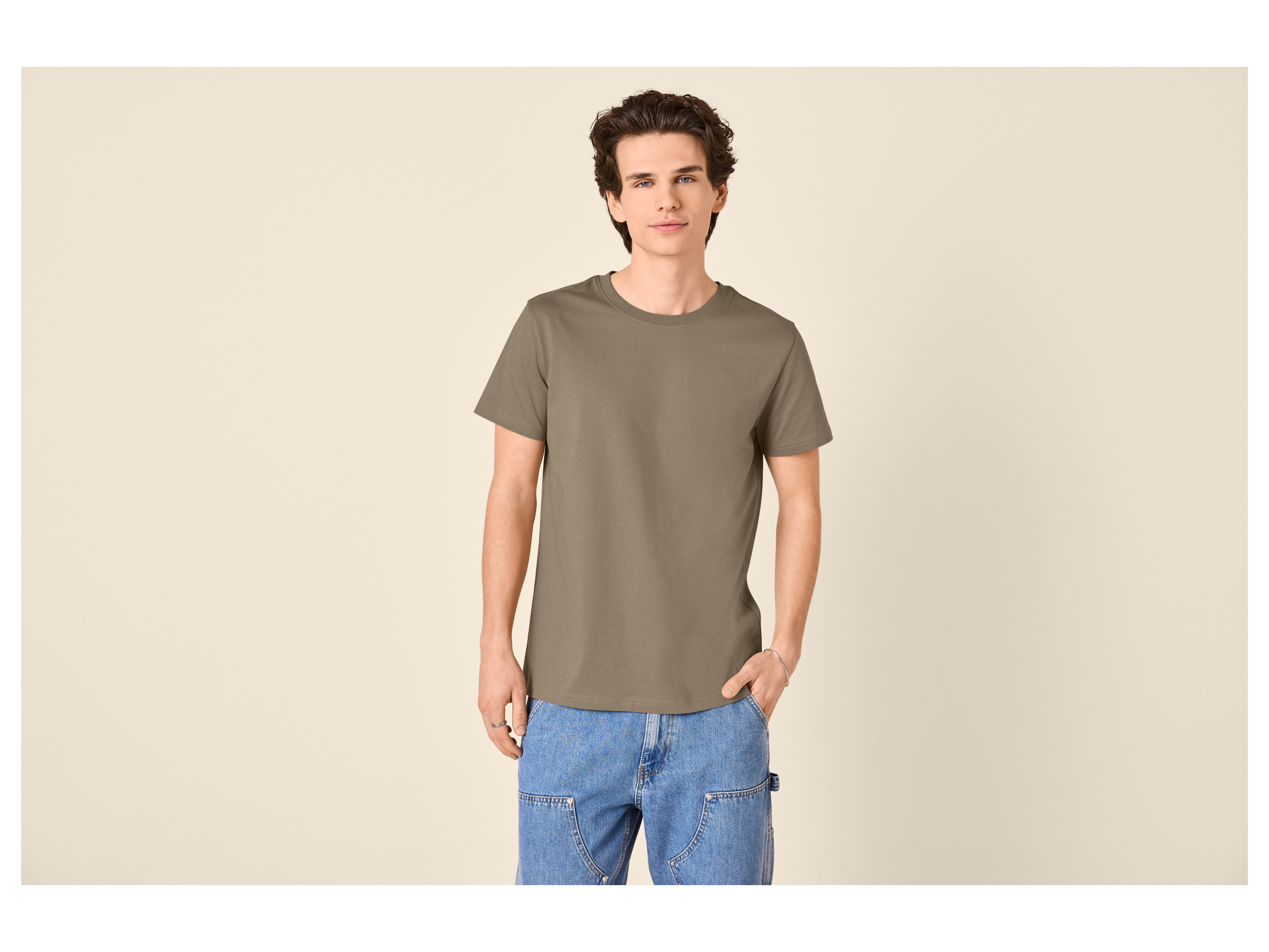 ESMARA MEN Herren T-Shirt (Beige, XL (56/58)) Bild 4