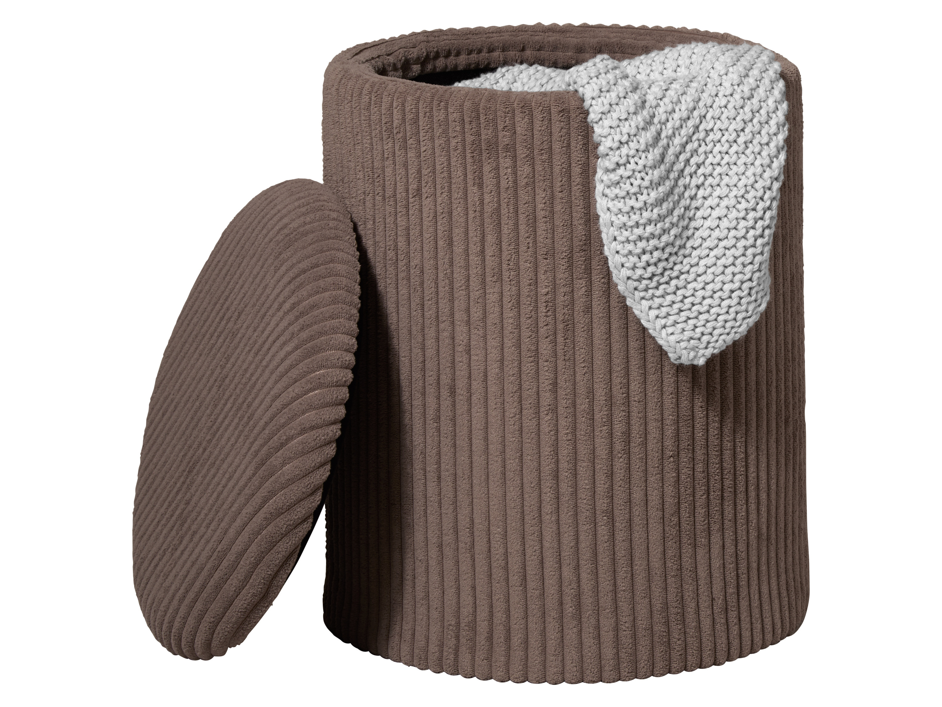 LIVARNO® Hocker mit Staufach (Samt)