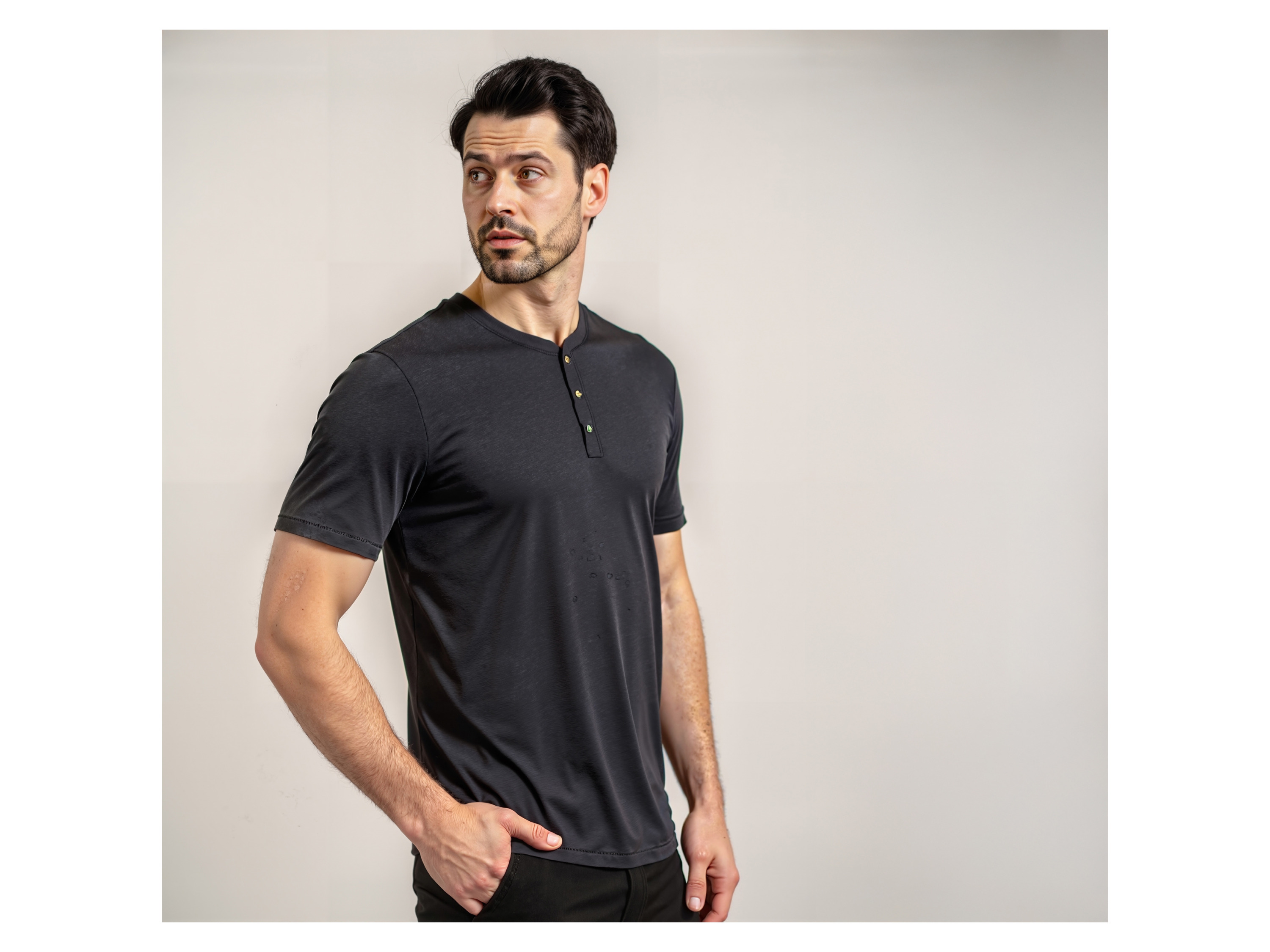 ESMARA MEN Herren T-Shirt (Schwarz, S (44/46)) Bild 2