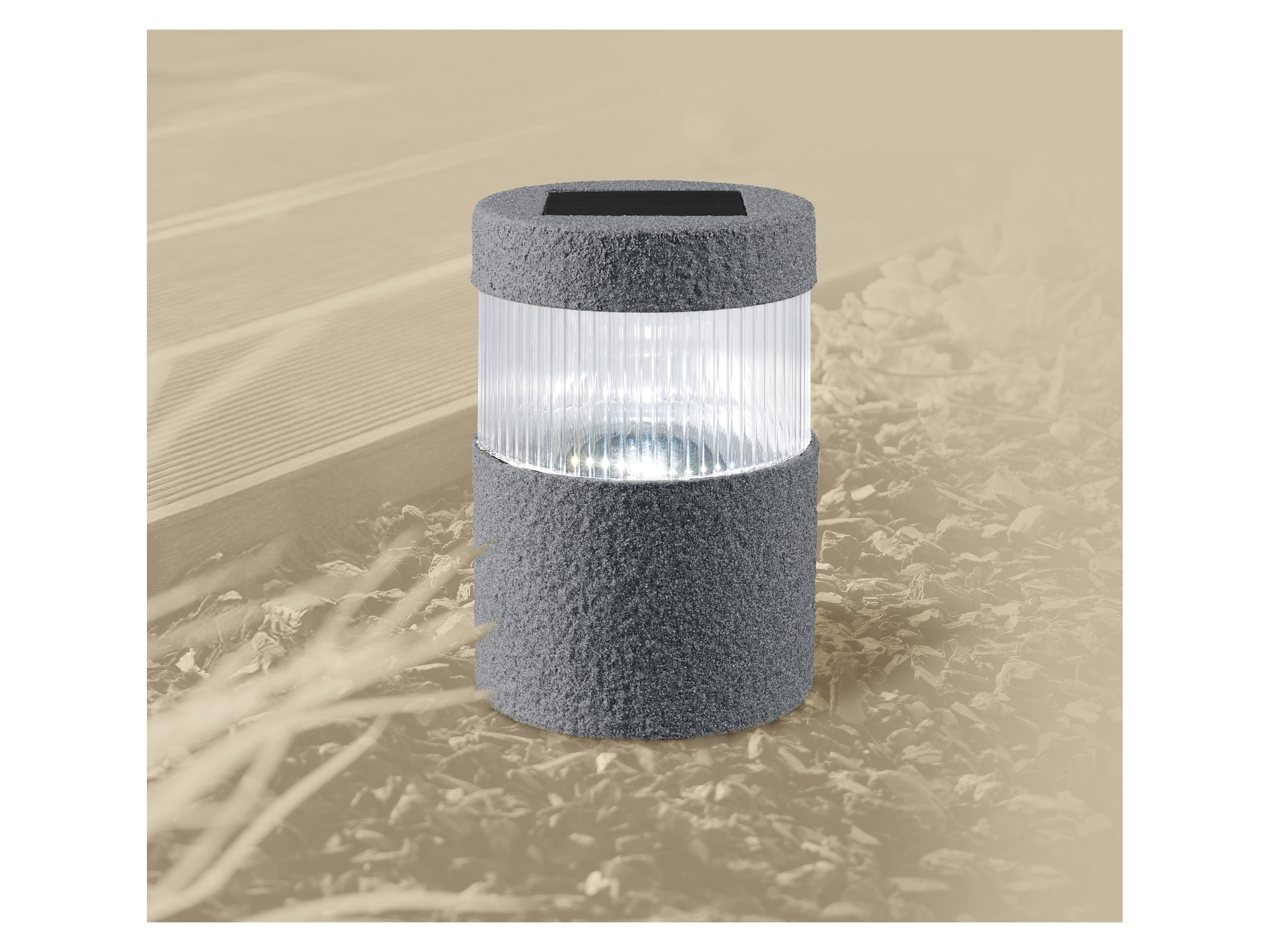 LIVARNO® LED-Solarleuchte (Rund, anthrazit) Bild 2