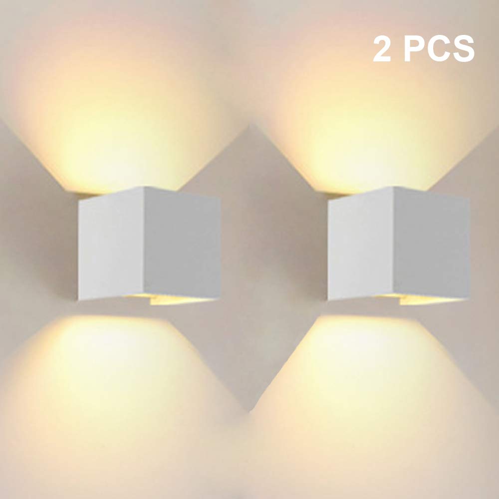 Stoex – 12w Warmweiße Led-wandleuchte – Verstellbarer Abstrahlwinkel – 2er-pack – Für Schlafzimmer, Flur, Wohnzimmer, Innenräume