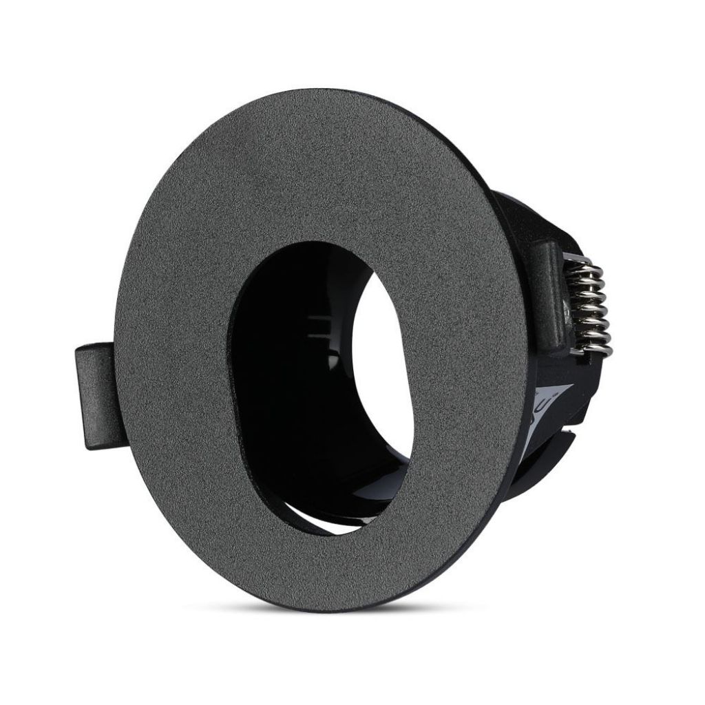 V-tac Vt-874 Gu10 Gu5.3 Schwarzer Runder Led-einbaustrahler Aus Aluminium Sku 8596