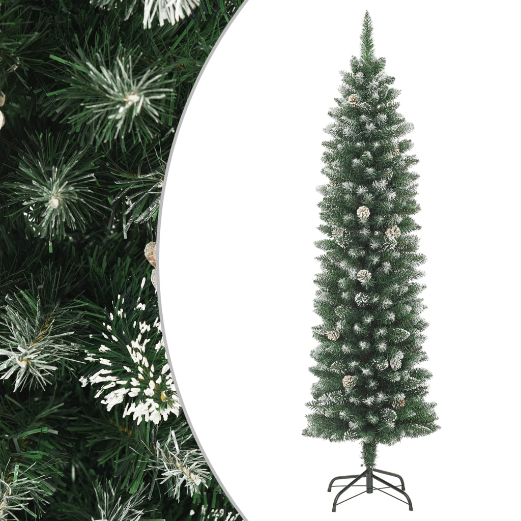 Künstlicher Weihnachtsbaum Mit Ständer Schlank 150 Cm Pvc