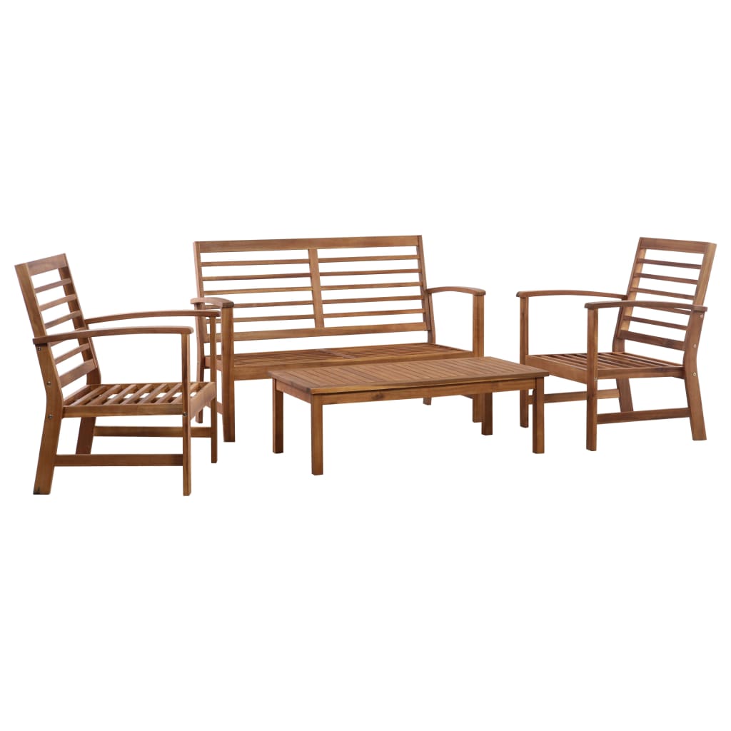 Garten-lounge-set 4-tlg. Massivholz Akazie Vidaxl
