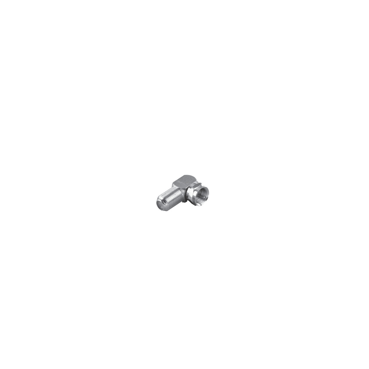 Vivanco F Angle Adapter 1x F, Male, 1x F, Female Chrom