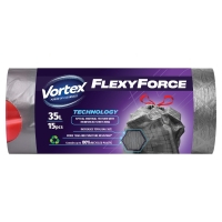 Vortex Flexy Force Müllsäcke Mit Kordelzug, Robust Und Flexibel, 35 L, 15 Stück