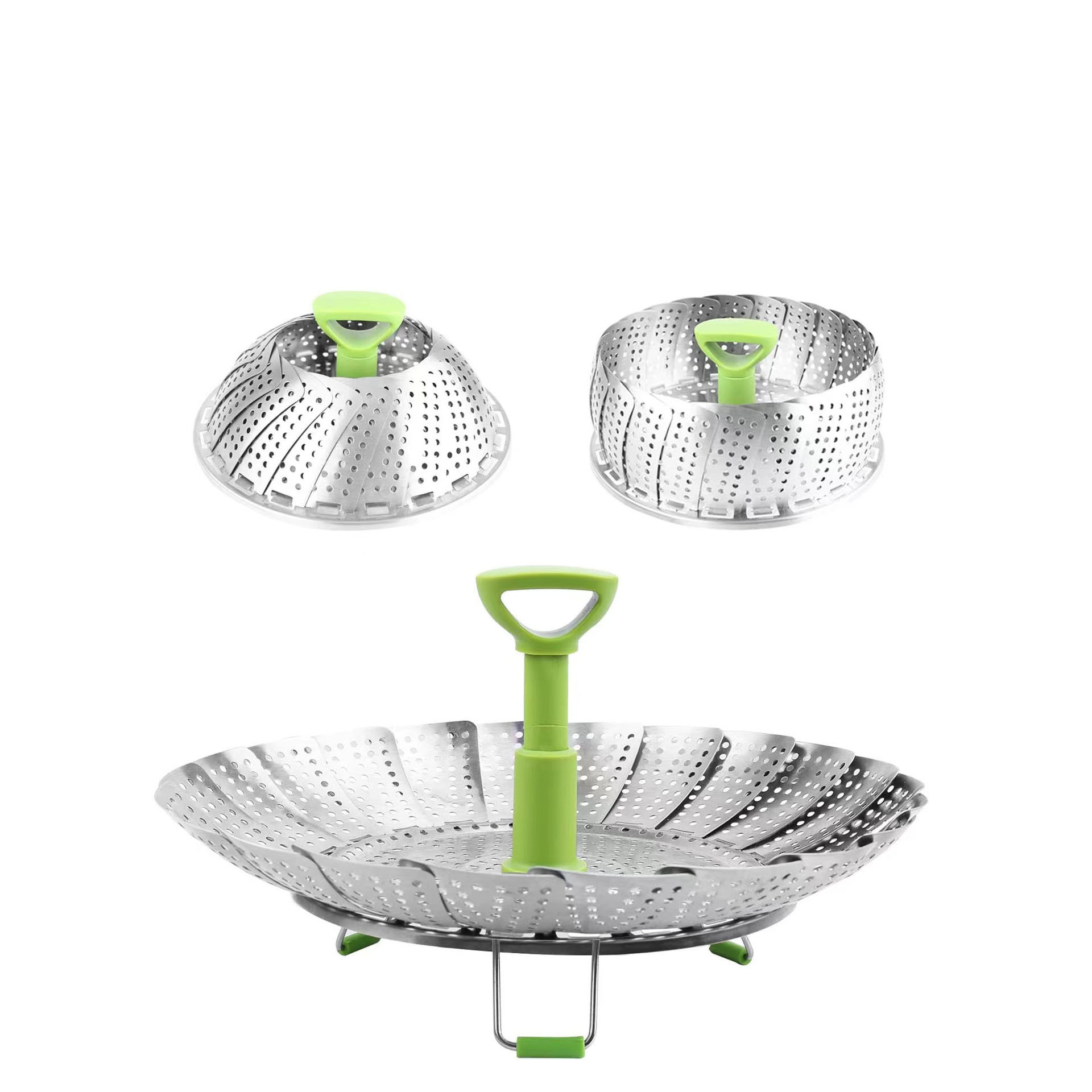 Dampfgaraufsatz Aus Edelstahl, 28 Cm (11 Zoll) Langer Edelstahl-dampfgarer Für Schnellkochtöpfe Mit Teleskopgriff, Dampfgaraufsatz, Gänseblümchen-dampfgarer, Faltbarer Gemüsedämpfer