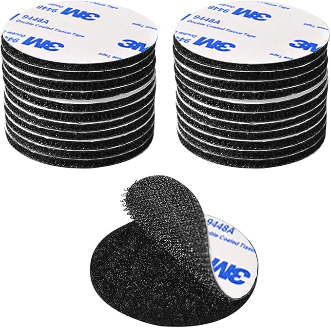 Extra Starkes Doppelseitiges Klebeband, Schwarz, Wiederverwendbarer Runder 5-cm-selbstklebestreifen, Starker Doppelseitiger Klebstoff Für Diy-projekte/bilderrahmen, 20 Stück