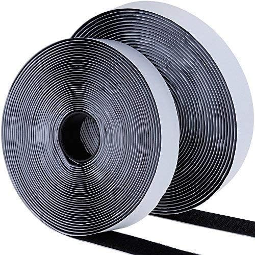 2 Stück Selbstklebendes Klettband, 25 Mm X 4 Cm, Schwarz, Zur Befestigung An Bilderrahmen