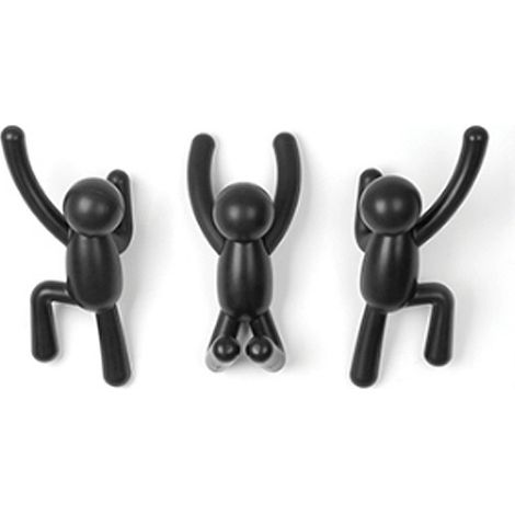 Wandhaken – Dekorative Garderobe. Set Mit 3 Wandhaken. Schwarz.