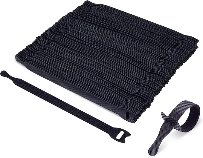 100er-pack Kabelbinder, Trilancer 20 Cm Kabelbinder Zur Organisation Dünner Kabel Mit Klettverschluss Für Den Einsatz Im Büro, Zu Hause Und In Computerzentren (schwarz)