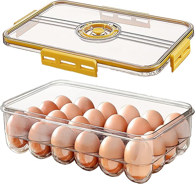 Eierbox Für Den Kühlschrank, Transparente Kunststoffbox Mit Zeitskala, Zur Aufzeichnung Des Einlagerungsdatums, Hält Eier Und Enteneier Frisch
