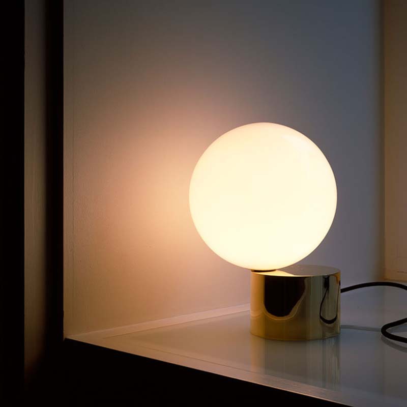 Kleine, Moderne, Dimmbare Led-tischleuchte, Goldene Nachttischlampe, Schlafzimmer-/wohnzimmer-/nachttischlampe, Weißer Lampenschirm Aus Katzenaugen-steinglas, Minimalistisches Design, Muttertagsgesche