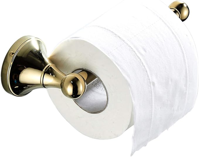 Toilettenpapierhalter, Küchenpapierhalter, Wandmontierter Toilettenpapierhalter Aus Messing Für Bad, Wc Und Küche, Poliertes Gold