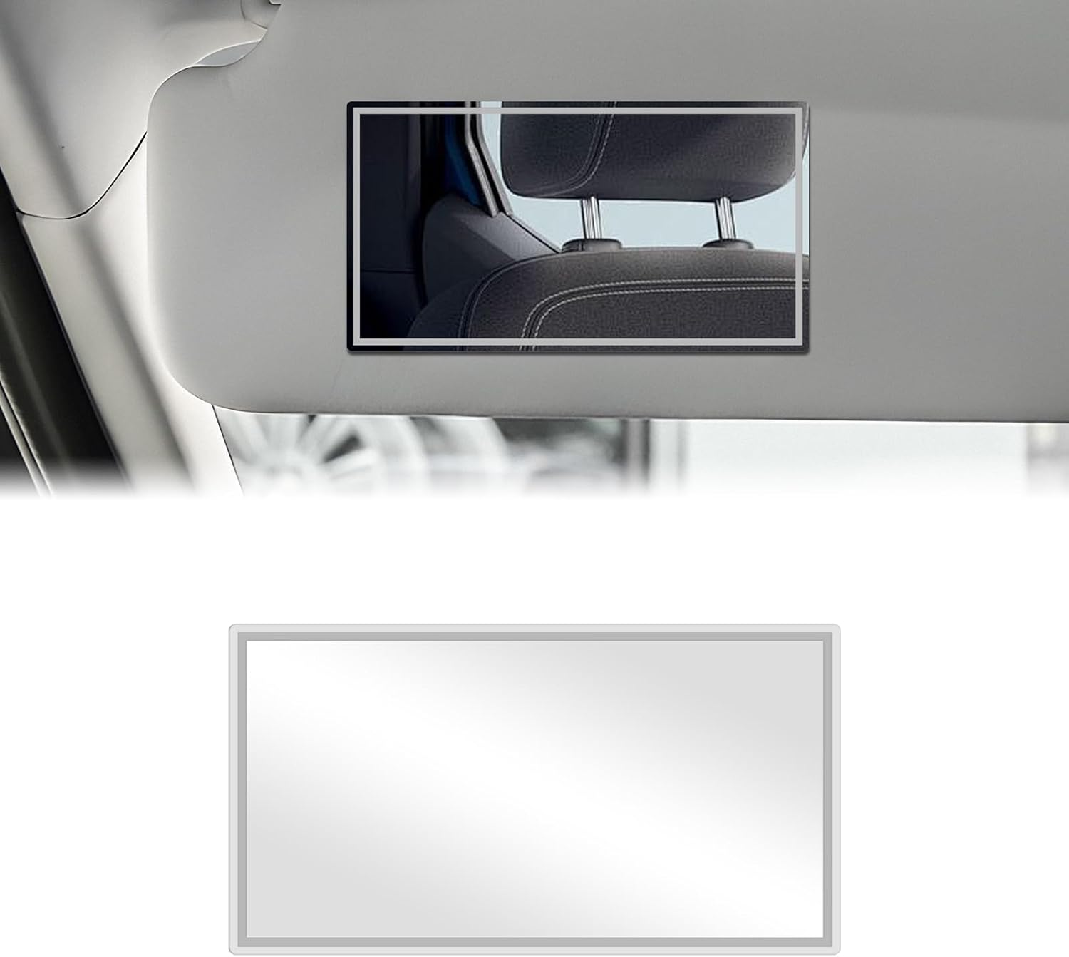Kosmetikspiegel Fürs Auto, 1 Großer Auto-schminkspiegel, Sonnenblendenspiegel Fürs Auto, Selbstklebender Schminkspiegel, Hd-spiegel Für Autos Und Badezimmer (150 X 80 Mm)