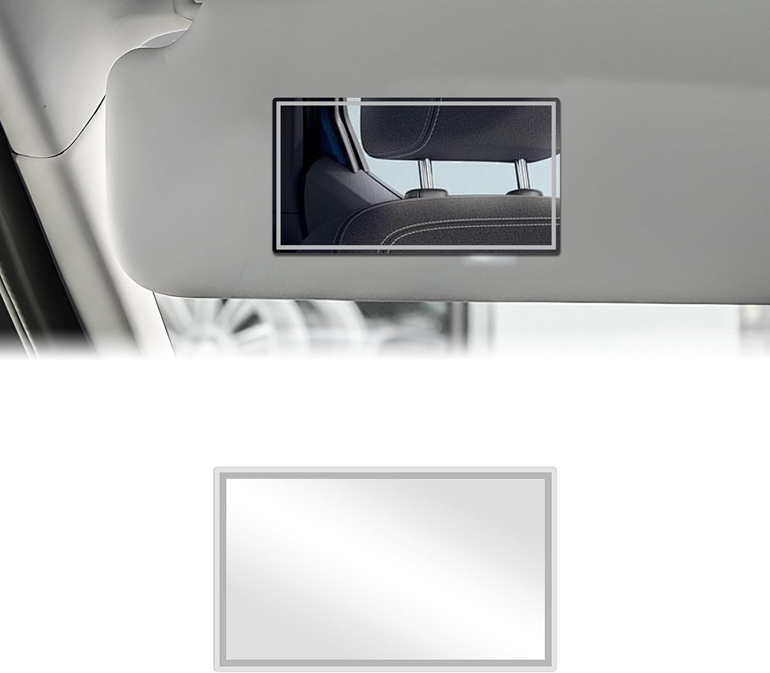 Kosmetikspiegel Fürs Auto, 1 Kleiner Auto-schminkspiegel, Auto-sonnenblendenspiegel, Selbstklebender Kosmetikspiegel, Hd-spiegel Für Autos Und Badezimmer (11065mm)