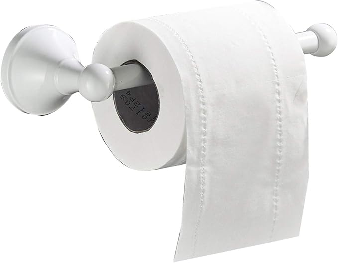 Toilettenpapierhalter Ohne Deckel, Messing-toilettenpapierstange, Wandmontierter, Anschraubbarer Küchenpapierhalter, Für Toilette, Küche, Badezimmer, 20 Cm, Weiß