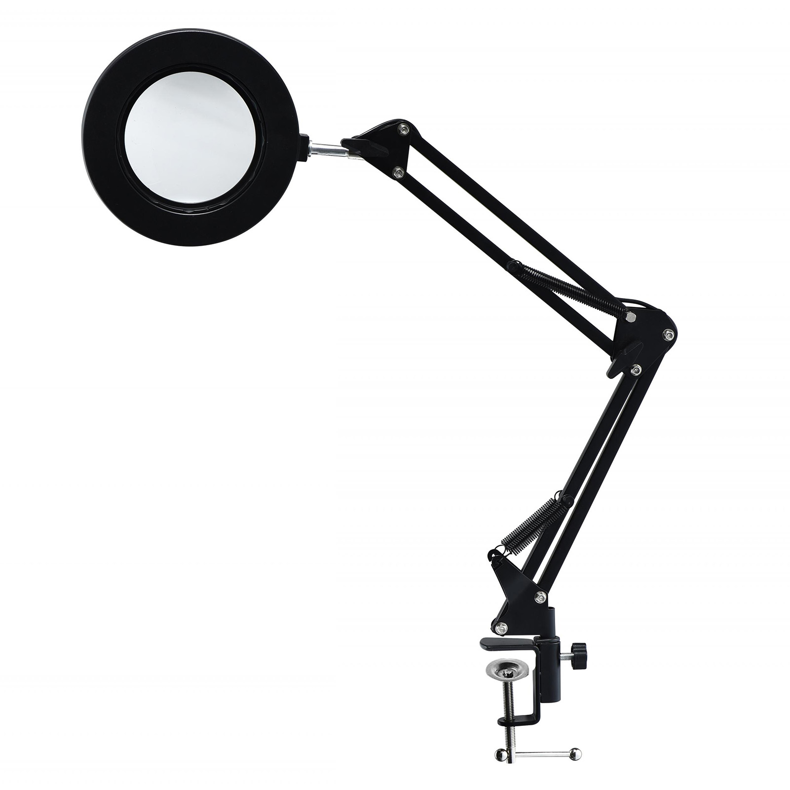 10-fache Vergrößerungslupe Mit Licht Und Klemme, 10-fache Echtglaslinse, Beleuchtete Tischlupe Mit 3 Farbmodi, Led-vergrößerungslampe Für Reparaturen, Lesen Und Arbeiten Im Detail (schwarz)
