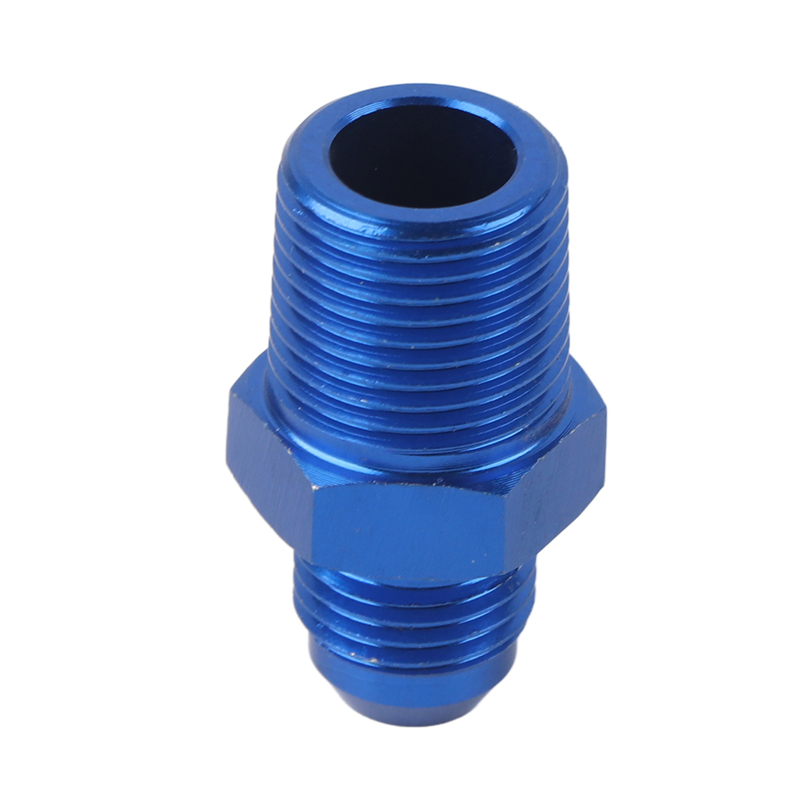 Ej.life Kraftstoffschlauchadapter Für Kraftfahrzeuge, An6 Auf 3/8" Aluminium-bördel-außengewindeadapter, Blauer Npt-dieselkraftstoff-geradeadapter.
