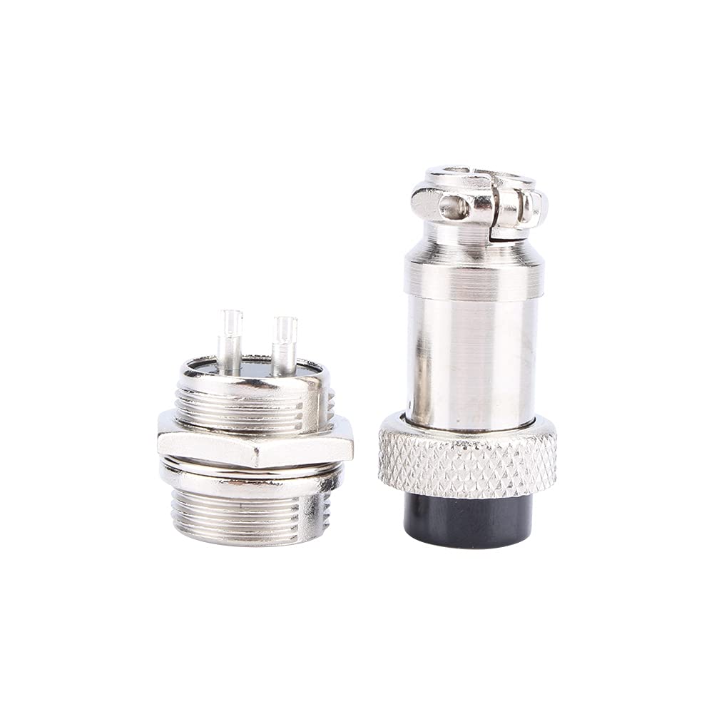 Gx16 2-poliger Luftfahrtstecker, 1 Satz Gx16 Luftfahrt-stromstecker, Männlicher Und Weiblicher Schraub-metall-luftfahrtdrahtstecker.