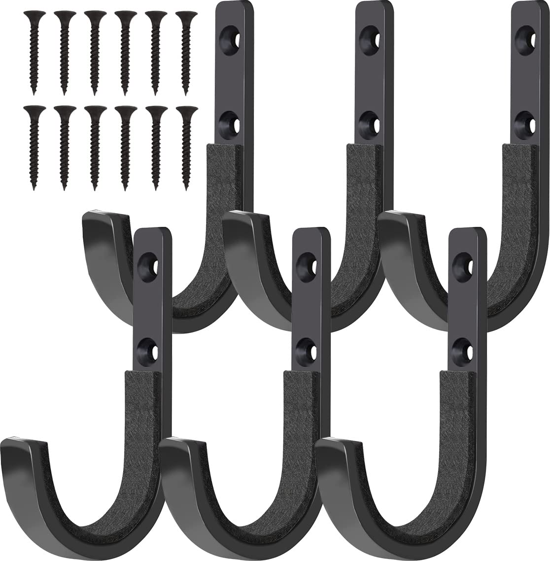 Waffenständer Zur Wandmontage Für Gewehre, Schrotflinten, Bögen, Gewehre, Schrotflinten, Mit Weicher Polsterung Und Robustem Stahl, Schwarz, 3er-set