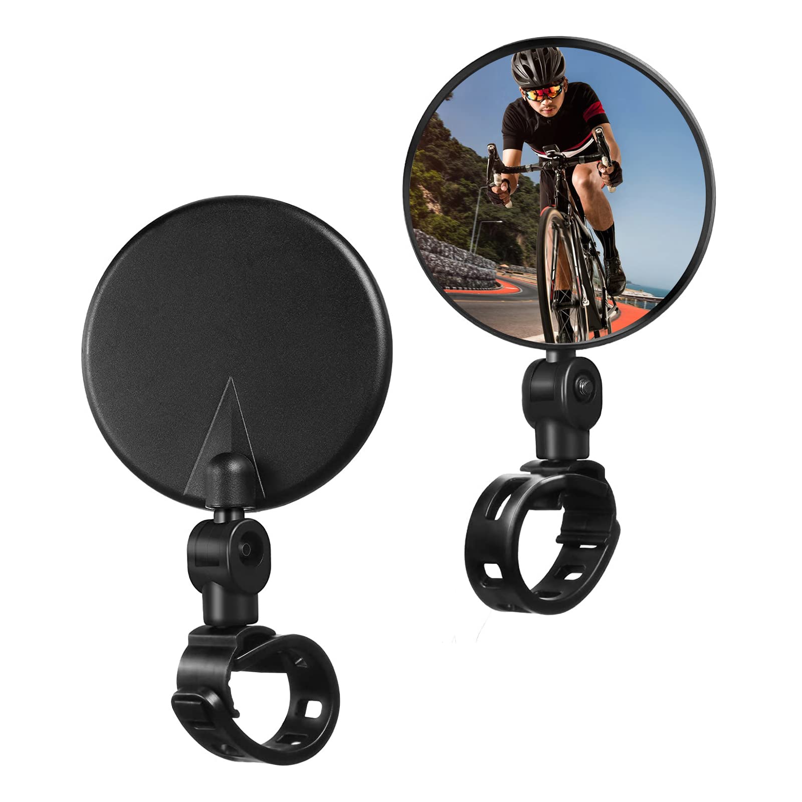 Fahrrad-rückspiegel, Lenkerspiegel, Fahrradspiegel, Rückspiegel Für Elektroroller, Fahrradspiegel, 360° Verstellbarer Konvexer Spiegel, Fahrrad-rückspiegel, Verstellbar, Drehbar, Am Lenker Montiert, 2
