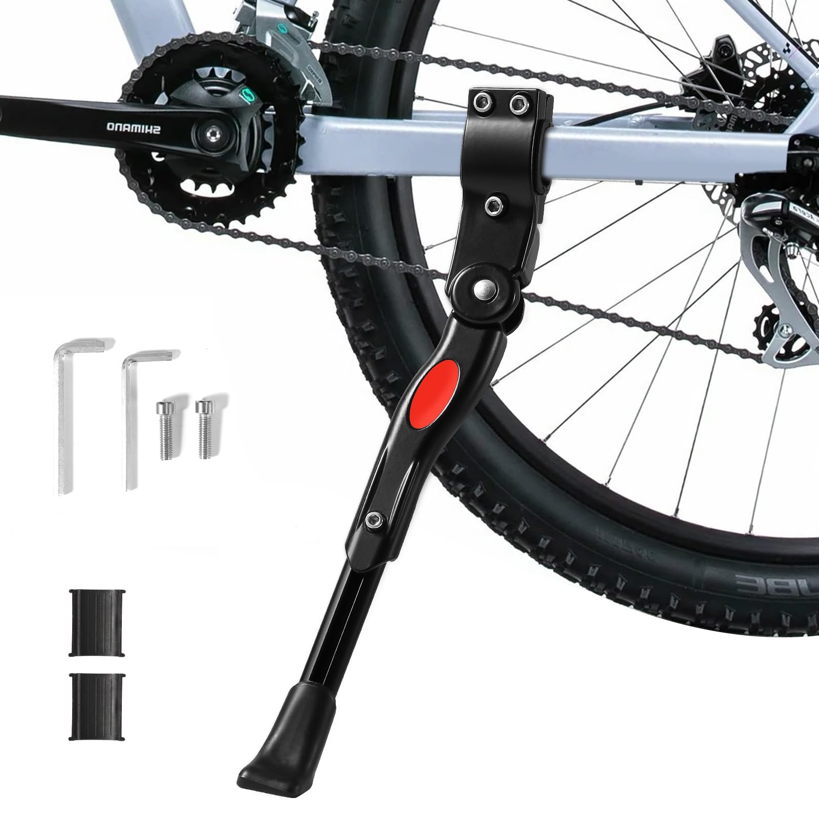 Verstellbarer Fahrradständer Aus Aluminiumlegierung Mit Rutschfesten Gummifüßen, Schwarz, Geeignet Für 24", 25", 26", 27", 700c, Bmx, Mtb