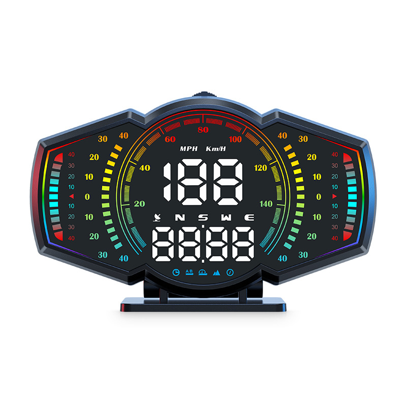 Digitaler Gps-tachometer, Universelles Gps-head-up-display Für Autos, Intelligentes Hud Mit Gps-geschwindigkeit In Meilen Pro Stunde Und Km/h, Fahrzeit, Entfernung, Höhe, Übergeschwindigkeitswarnung U