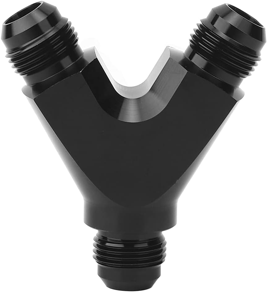 3-wege-y-adapter An10 Stecker Auf 2x An10 Stecker, Universeller Schwarzer Aluminiumlegierungsstecker Für Öl-, Kraftstoff-, Wasser- Und Luftleitungsmanometer