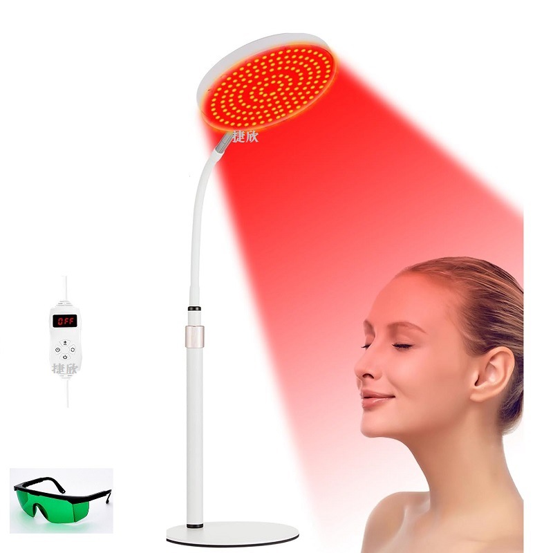 Rotlichttherapielampe Für Das Gesicht – Gesichts- Und Körperbehandlung Mit Höhenverstellbarem Ständer, 120 Leds, 590 Nm, 660 Nm, 660 Nm + 940 Nm – Lindert Muskelschmerzen, Revitalisiert Die Haut