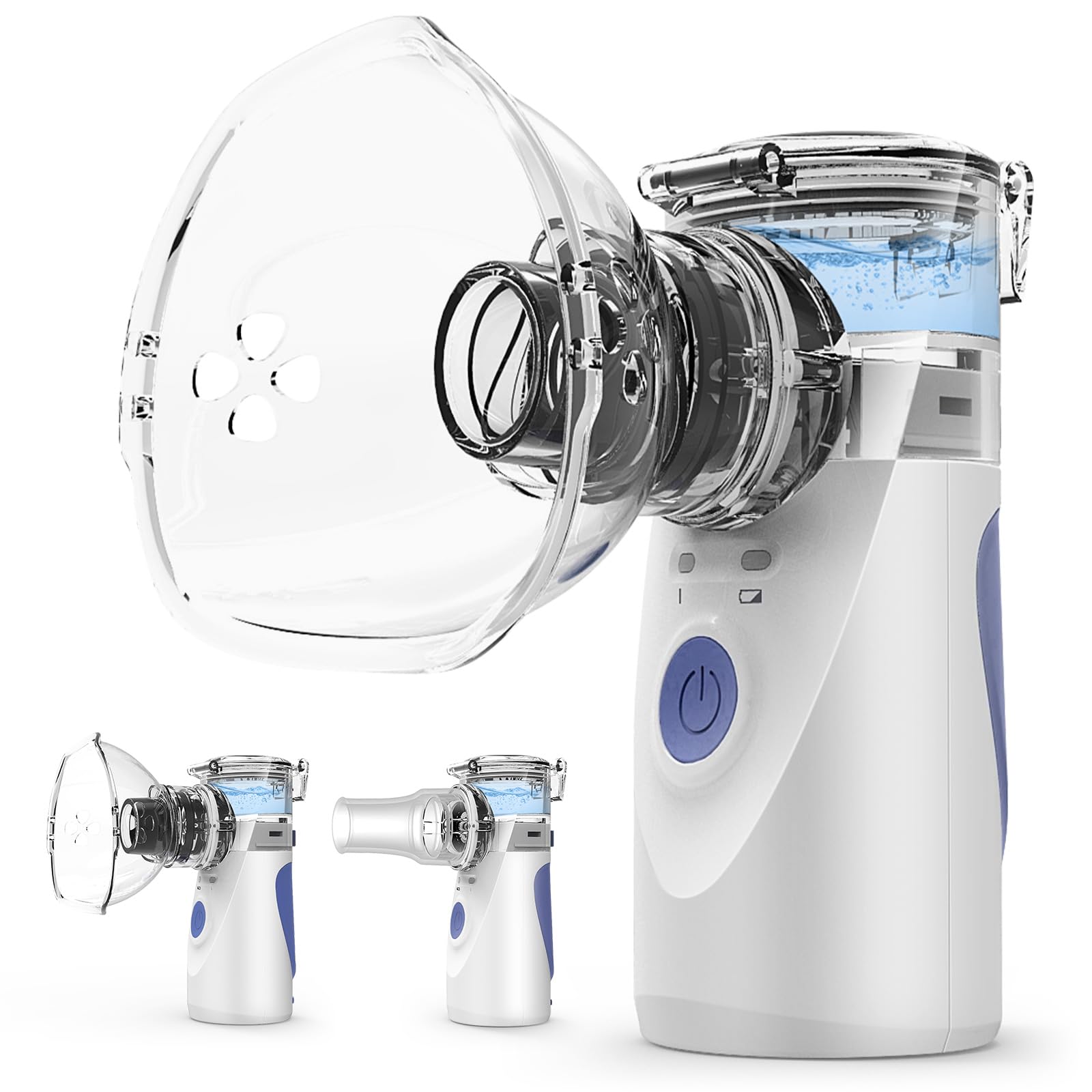 Inhalationsgerät, Imdk Ce-zertifiziertes Tragbares Inhalationsgerät Für Den Medizinischen Gebrauch – Ultraleise, Einstellbare Verneblung (1–5 Μm), Partikelgröße ≤ 3,5 Μm, Netz- Und Batteriebetrieb, 3