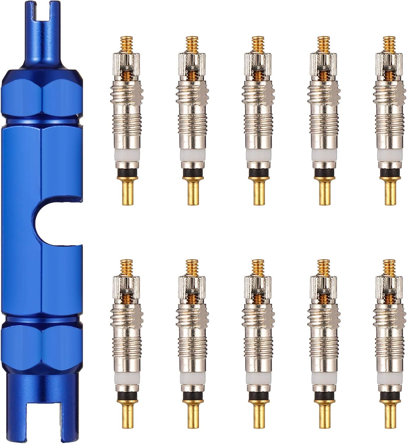 10 Zoll Presta-ventilkerne, Presta-ventilkerne Mit 1 Stück Obus-ventilentferner-werkzeug, Französischer Ventilkern, Fahrradeinsatz, Ventilkern Für Fahrradreparatur