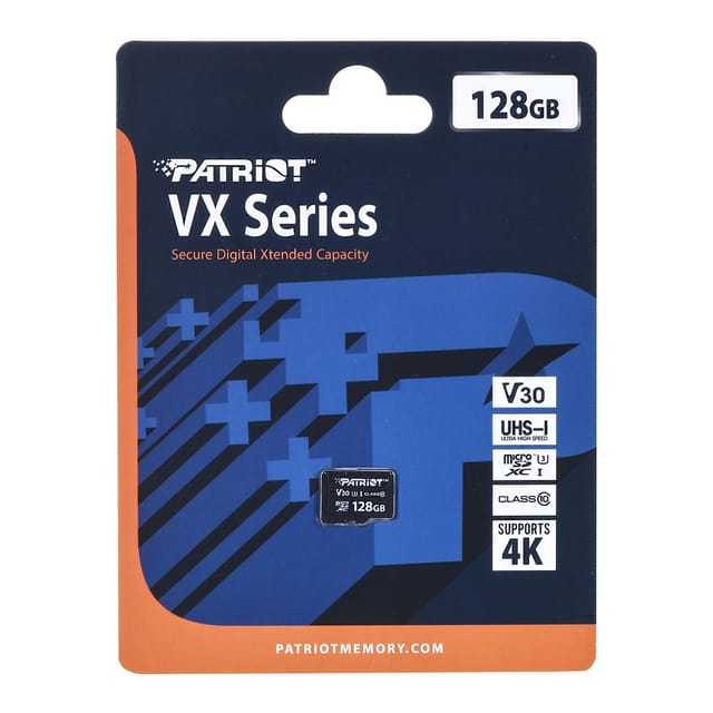 Patriot Vx Micro Sdxc 128gb 90/80 Mb/s V30 U3 Uhs-i