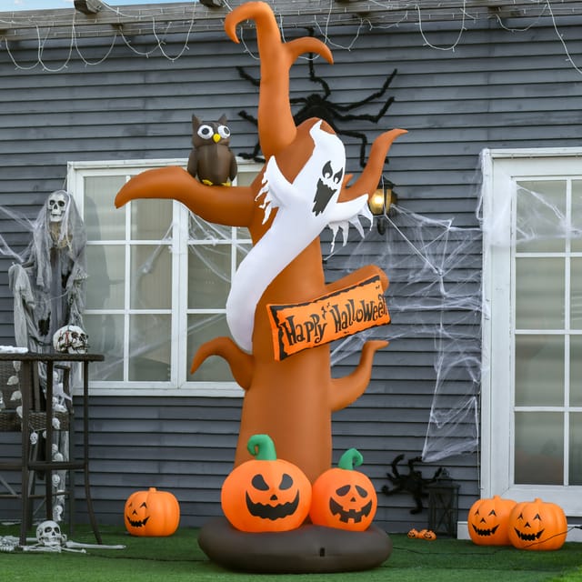 Selbstaufblasend Halloweendekoration Mit Led-lichtern, Inkl. Gebläse Und Befestigungsmaterial, 156cm X 107cm X 274cm