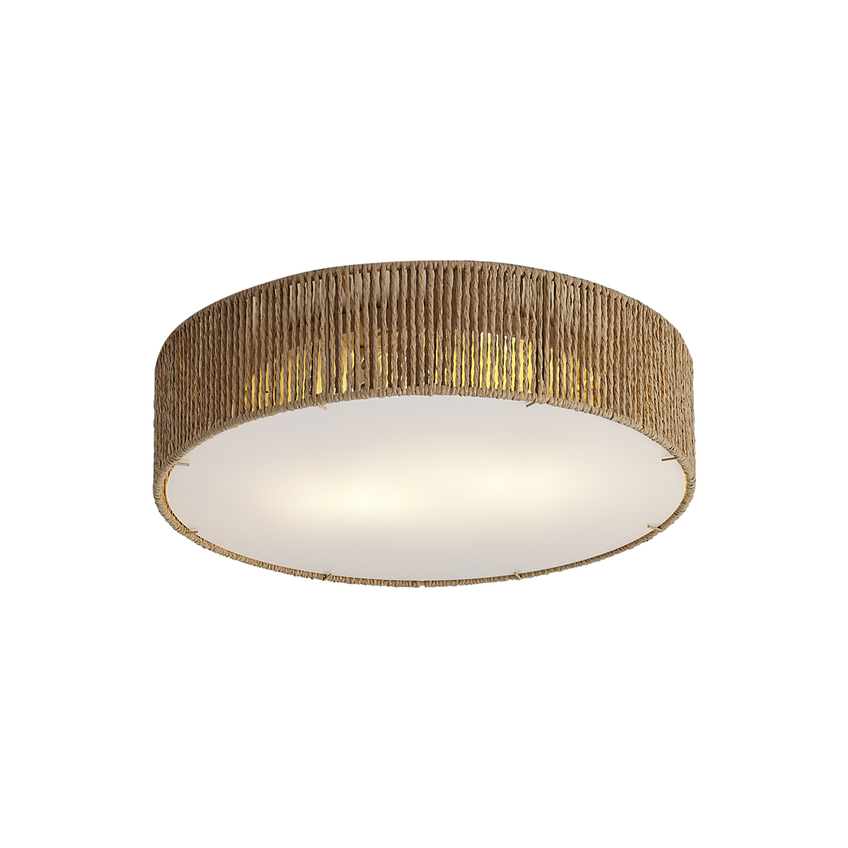 Qazqa Japandi Deckenleuchte Natur Mit Schirm 38cm 2-flammig - Luz